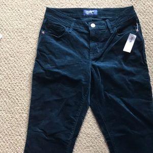 Old Navy Teal rockstar velvet jeans